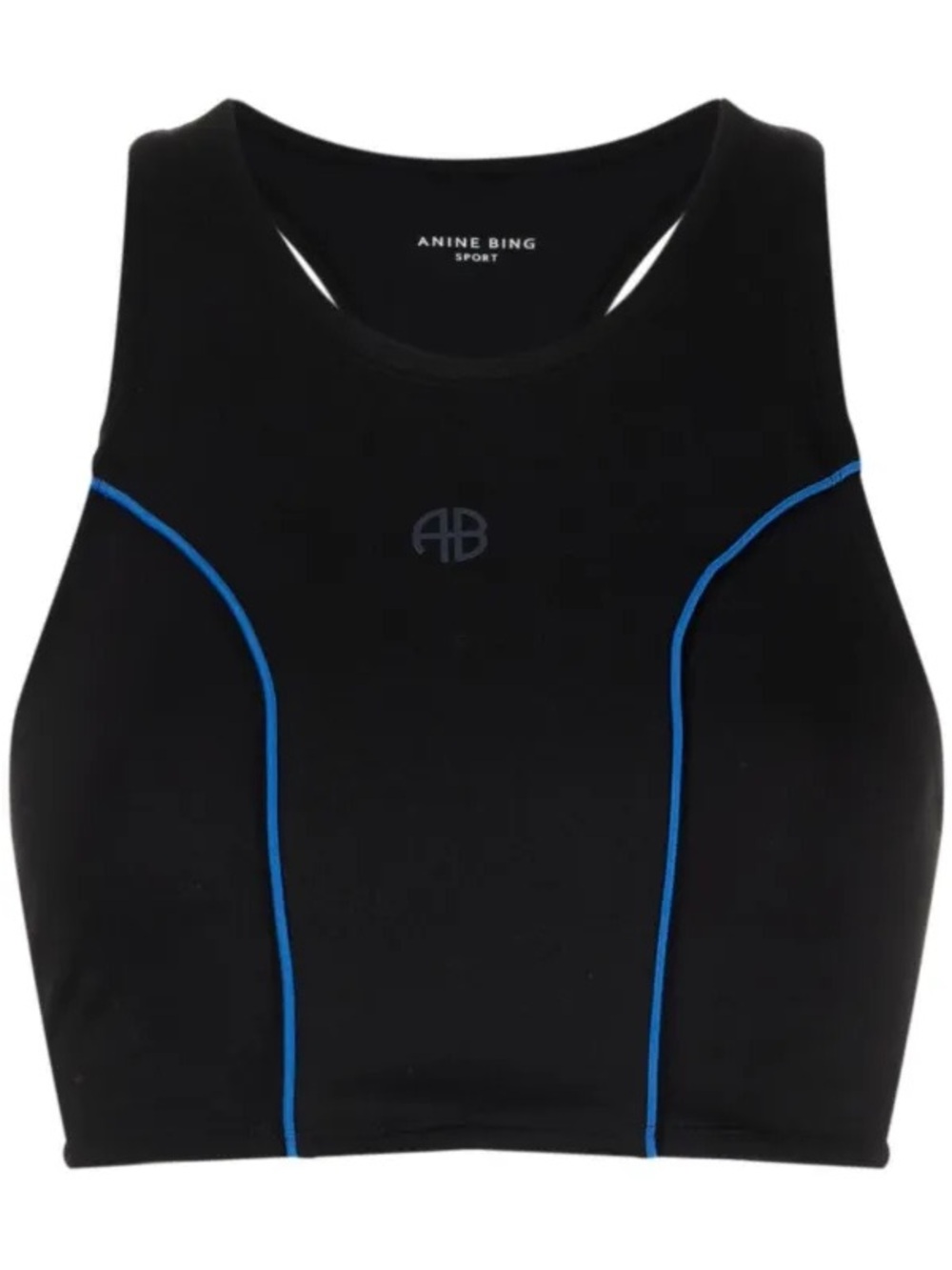 Anine Bing Sport Bria Black Blue Cropped Sports Bra Small Athletic Wear Running